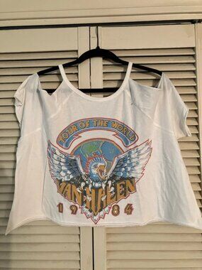 Torrid Sz 1 (14-16) Van Halen 1984 Tour shirt modified by owner